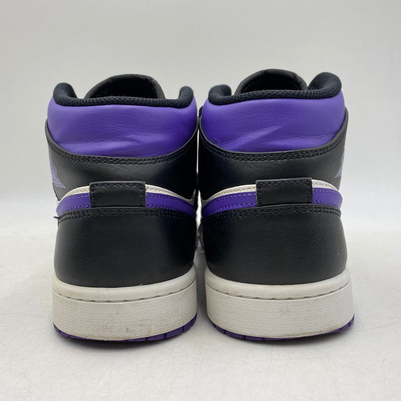 【中古品】【メンズ】 NIKE ナイキ 554724-095 AIR JORDAN 1 MID エア ジョーダン ワン ミッド スニーカー シューズ 靴 160-260421-cs-02-izu サイズ：27.0cm カラー：BLACK/DARK IRIS-WHITE 万代Net店