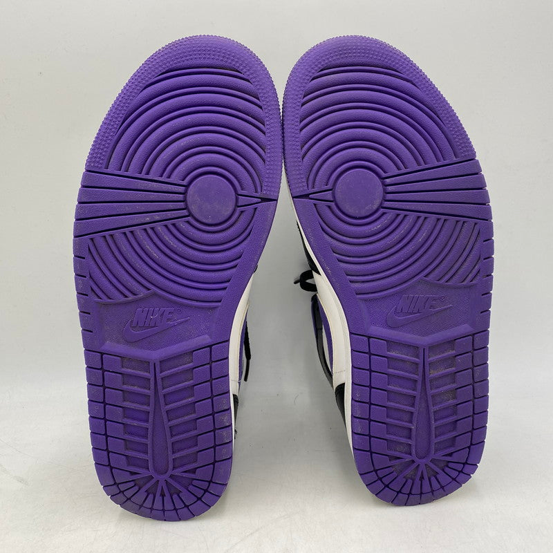 【中古品】【メンズ】 NIKE ナイキ 554724-095 AIR JORDAN 1 MID エア ジョーダン ワン ミッド スニーカー シューズ 靴 160-260421-cs-02-izu サイズ：27.0cm カラー：BLACK/DARK IRIS-WHITE 万代Net店