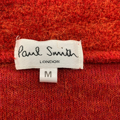 【中古品】【メンズ】 PAUL SMITH ポール・スミス 407531 シャギーニットジップアップジャケット トップス 長袖 141-260423-ya-01-izu サイズ：M カラー：レッド 万代Net店