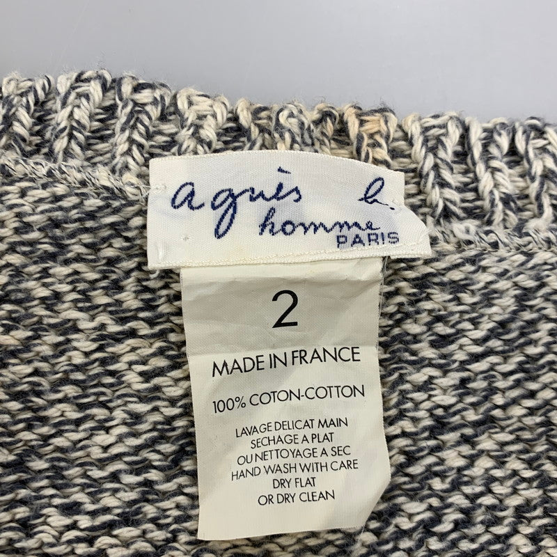【中古品】【メンズ】 OLD AGNES B. オールド アニエスベー フランス製 COTTON CARDIGAN コットン カーディガン トップス 長袖 141-260423-ya-03-izu サイズ：2 カラー：グレー系 万代Net店