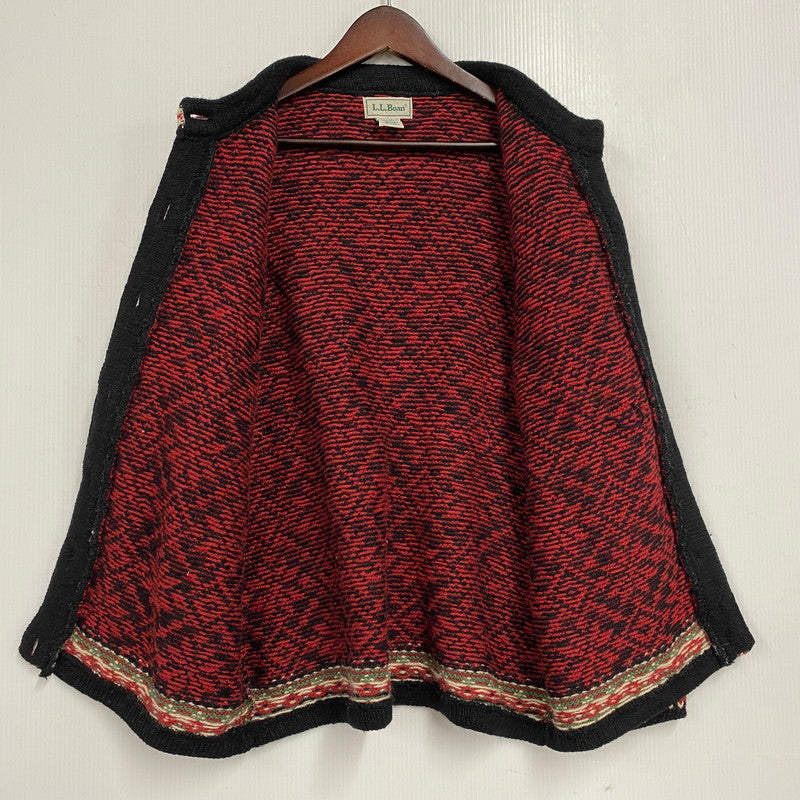 【中古品】【メンズ】 L.L.BEAN エルエルビーン 80S USA製 NORDIC CARDIGAN ノルディック カーディガン トップス ニット 146-260423-ya-12-izu サイズ：M カラー：レッド 万代Net店