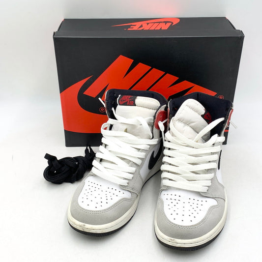 【中古品】【メンズ/レディース】 NIKE ナイキ 555088-126 AIR JORDAN エア ジョーダン 1 HIGH ハイ OG オージー スニーカー シューズ 靴 160-260421-ya-02-izu サイズ：26cm カラー：WHITE/BLACK/LIGHT SMOKE GREY 万代Net店