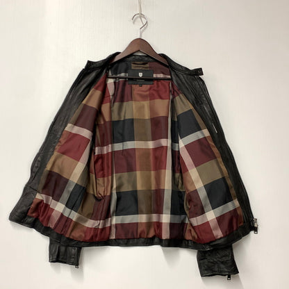 【中古品】【メンズ】 BLACK LABEL CRESTBRIDGE ブラックレーベル クレストブリッジ 51F01-601-09 LEATHER SINGLE RIDERS JACKET レザーシングル ライダース ジャケット アウター 141-260421-ya-05-izu サイズ：L カラー：BLACK 万代Net店