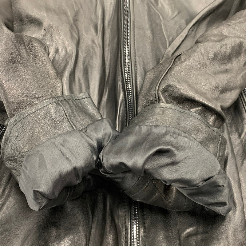 【中古品】【メンズ】 BLACK LABEL CRESTBRIDGE ブラックレーベル クレストブリッジ 51F01-601-09 LEATHER SINGLE RIDERS JACKET レザーシングル ライダース ジャケット アウター 141-260421-ya-05-izu サイズ：L カラー：BLACK 万代Net店
