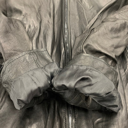 【中古品】【メンズ】 BLACK LABEL CRESTBRIDGE ブラックレーベル クレストブリッジ 51F01-601-09 LEATHER SINGLE RIDERS JACKET レザーシングル ライダース ジャケット アウター 141-260421-ya-05-izu サイズ：L カラー：BLACK 万代Net店