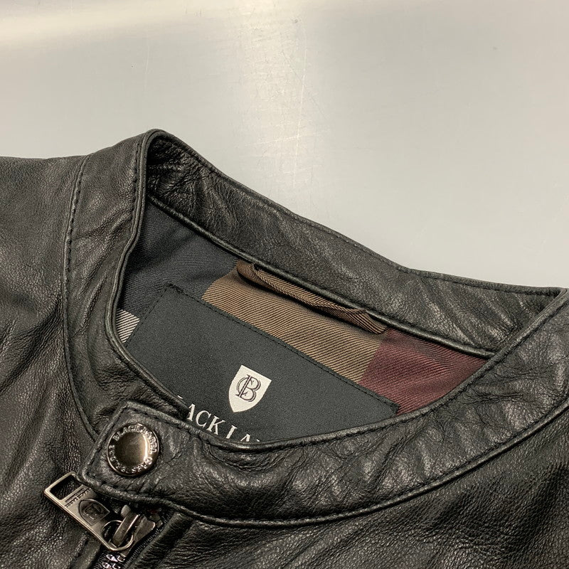 【中古品】【メンズ】 BLACK LABEL CRESTBRIDGE ブラックレーベル クレストブリッジ 51F01-601-09 LEATHER SINGLE RIDERS JACKET レザーシングル ライダース ジャケット アウター 141-260421-ya-05-izu サイズ：L カラー：BLACK 万代Net店