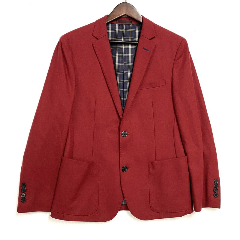 【中古品】【レディース】 BURBERRY BLACK LABEL バーバリーブラックレーベル D1E12-808-16 WOOL ウール 2B TAILORED JACKET テーラード ジャケット アウター 168-260423-ya-08-izu サイズ：S カラー：RED 万代Net店