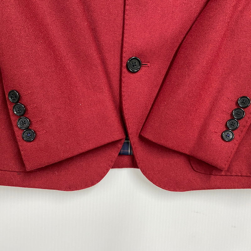 【中古品】【レディース】 BURBERRY BLACK LABEL バーバリーブラックレーベル D1E12-808-16 WOOL ウール 2B TAILORED JACKET テーラード ジャケット アウター 168-260423-ya-08-izu サイズ：S カラー：RED 万代Net店