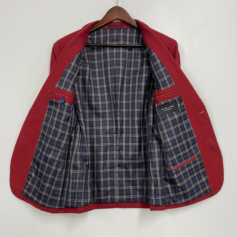 【中古品】【レディース】 BURBERRY BLACK LABEL バーバリーブラックレーベル D1E12-808-16 WOOL ウール 2B TAILORED JACKET テーラード ジャケット アウター 168-260423-ya-08-izu サイズ：S カラー：RED 万代Net店