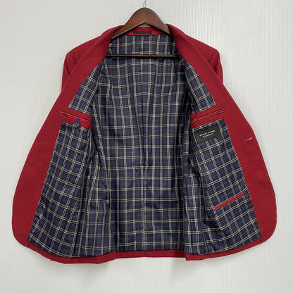 【中古品】【レディース】 BURBERRY BLACK LABEL バーバリーブラックレーベル D1E12-808-16 WOOL ウール 2B TAILORED JACKET テーラード ジャケット アウター 168-260423-ya-08-izu サイズ：S カラー：RED 万代Net店