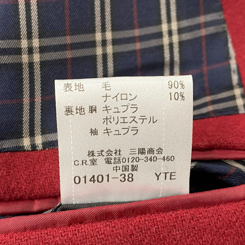 【中古品】【レディース】 BURBERRY BLACK LABEL バーバリーブラックレーベル D1E12-808-16 WOOL ウール 2B TAILORED JACKET テーラード ジャケット アウター 168-260423-ya-08-izu サイズ：S カラー：RED 万代Net店