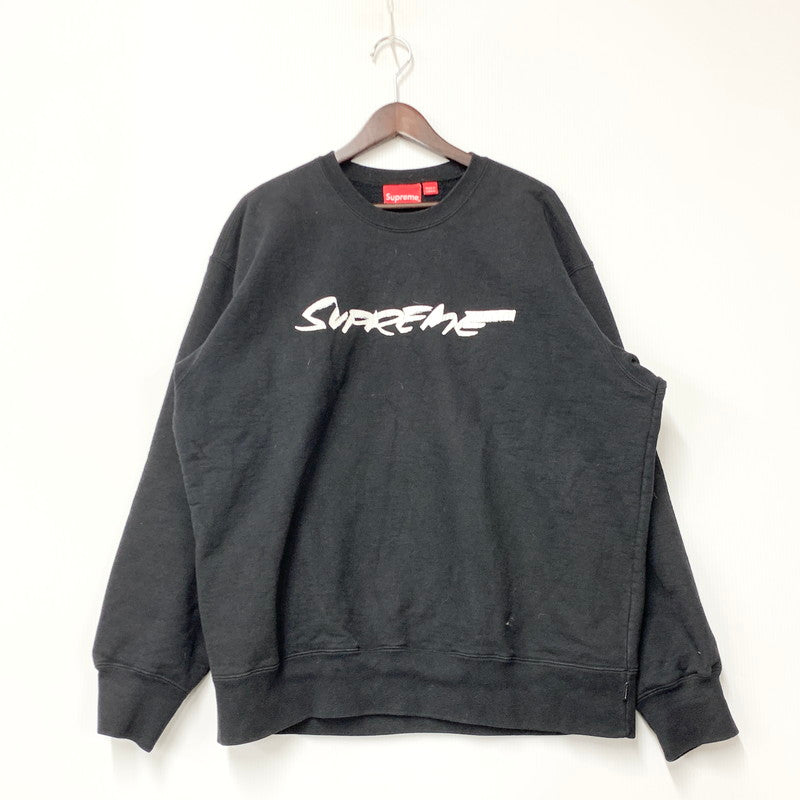 【中古品】【メンズ】 Supreme シュプリーム 20FW FUTURA LOGO CREWNECK フューチュラ ロゴ クルーネック トップス 長袖 149-260421-ya-11-izu サイズ：L カラー：BLACK 万代Net店