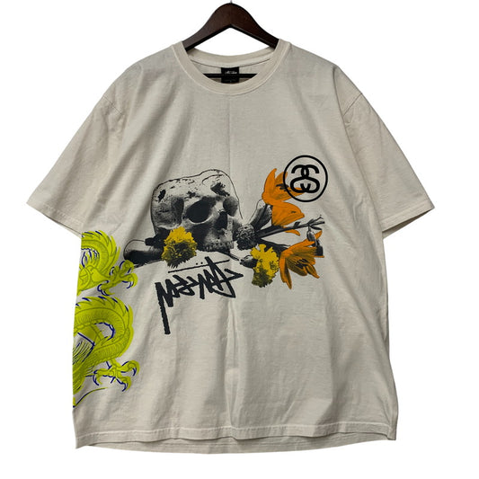【中古品】【メンズ】 STUSSY ステューシー STRIKE PIGMENT DYED TEE 1904951 ストライク ピグメントダイ Tシャツ 半袖 トップス 142-260422-as-11-izu サイズ：L カラー：ナチュラル 万代Net店
