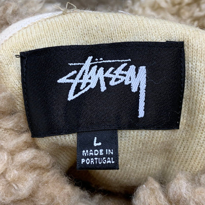 【中古品】【メンズ】 STUSSY ステューシー 118519 BRONSON SHERPA HOODIE ブロンソン シェルパ フーディ トップス 長袖 142-260421-ya-03-izu サイズ：L カラー：BEIGE 万代Net店