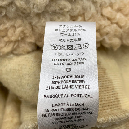 【中古品】【メンズ】 STUSSY ステューシー 118519 BRONSON SHERPA HOODIE ブロンソン シェルパ フーディ トップス 長袖 142-260421-ya-03-izu サイズ：L カラー：BEIGE 万代Net店