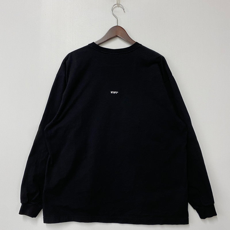 【中古品】【メンズ】 WTAPS ダブルタップス 252ATDT-LTM01S 252MV LS COTTON ロングスリーブ コットン Tシャツ トップス 142-260424-kh-04-izu サイズ：02 カラー：ブラック 万代Net店