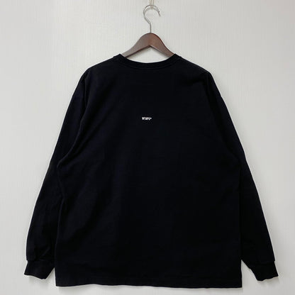 【中古品】【メンズ】 WTAPS ダブルタップス 252ATDT-LTM01S 252MV LS COTTON ロングスリーブ コットン Tシャツ トップス 142-260424-kh-04-izu サイズ：02 カラー：ブラック 万代Net店