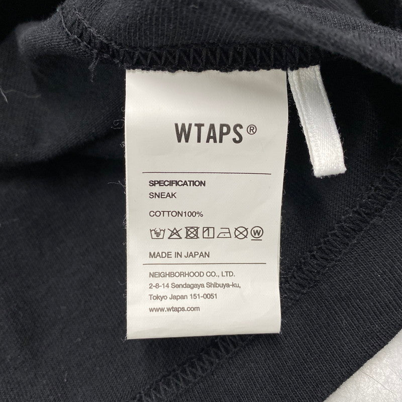 【中古品】【メンズ】 WTAPS ダブルタップス 252ATDT-LTM01S 252MV LS COTTON ロングスリーブ コットン Tシャツ トップス 142-260424-kh-04-izu サイズ：02 カラー：ブラック 万代Net店
