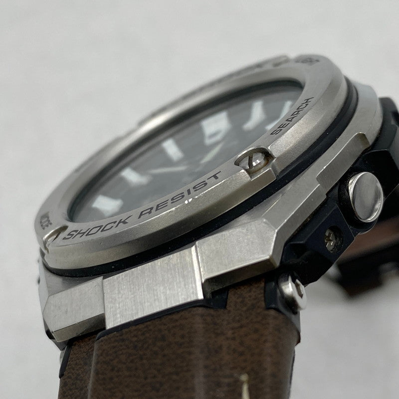 【現状渡し品】【メンズ/レディース】 G-SHOCK ジーショック G-STEEL TOUGH SOLAR WATCH GST-W130L タフソーラー 腕時計 196-260422-as-14-izu カラー：シルバー×ブラック×ブラウン 万代Net店