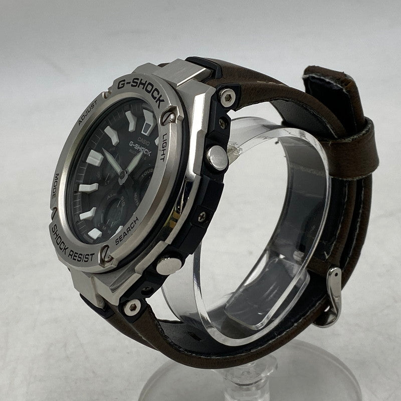 【現状渡し品】【メンズ/レディース】 G-SHOCK ジーショック G-STEEL TOUGH SOLAR WATCH GST-W130L タフソーラー 腕時計 196-260422-as-14-izu カラー：シルバー×ブラック×ブラウン 万代Net店
