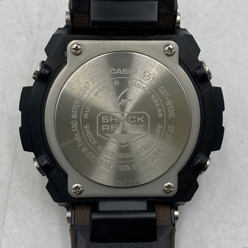 【現状渡し品】【メンズ/レディース】 G-SHOCK ジーショック G-STEEL TOUGH SOLAR WATCH GST-W130L タフソーラー 腕時計 196-260422-as-14-izu カラー：シルバー×ブラック×ブラウン 万代Net店