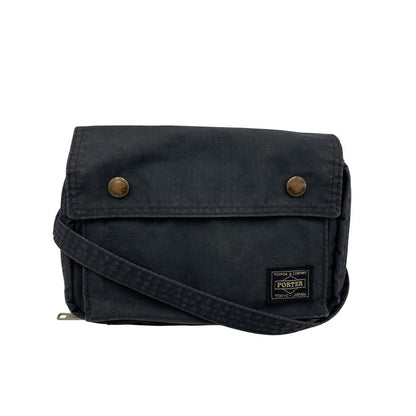 【中古品】【メンズ/レディース】 HEAD PORTER ヘッドポーター MINI SHOULDER BAG ミニ ショルダーバッグ カバン 鞄 188-260422-as-13-izu カラー：ブラック 万代Net店
