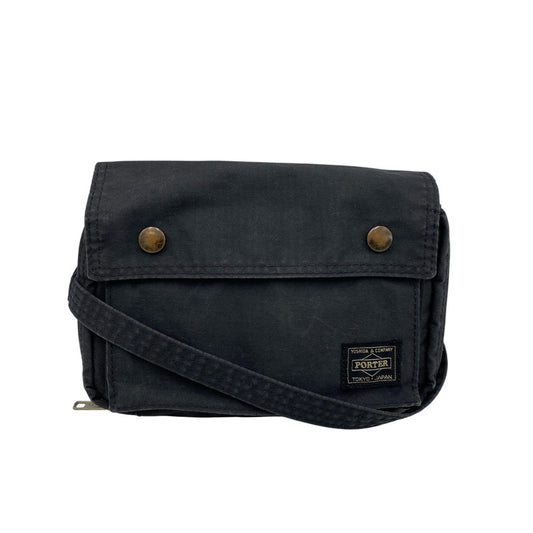 【中古品】【メンズ/レディース】 HEAD PORTER ヘッドポーター MINI SHOULDER BAG ミニ ショルダーバッグ カバン 鞄 188-260422-as-13-izu カラー：ブラック 万代Net店