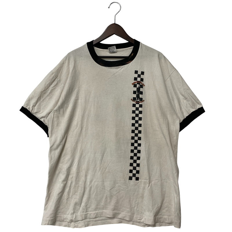 【現状渡し品】【メンズ】 ANVIL アンビル USA製 BOB MARLEY EASY SKANKING RINGER TEE ボブ・マーリー リンガー Tシャツ トップス 半袖 146-260424-kh-03-izu サイズ：XL カラー：ホワイト 万代Net店