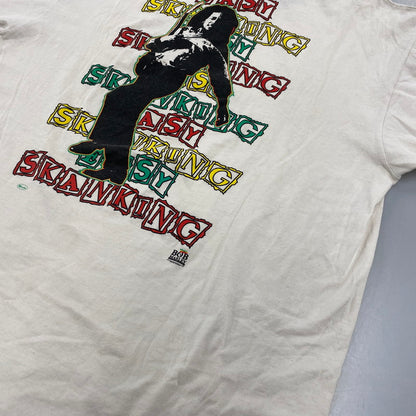 【現状渡し品】【メンズ】 ANVIL アンビル USA製 BOB MARLEY EASY SKANKING RINGER TEE ボブ・マーリー リンガー Tシャツ トップス 半袖 146-260424-kh-03-izu サイズ：XL カラー：ホワイト 万代Net店