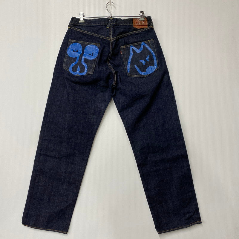 【中古品】【メンズ】 EVISU エヴィス LOT.2001 NO.2 渋谷限定 忠犬ハチ公 PRINT BUTTONFLY DENIM PANTS プリント ボタンフライ デニム パンツ ボトムス 156-260424-kh-01-izu サイズ：38×35 カラー：インディゴ 万代Net店