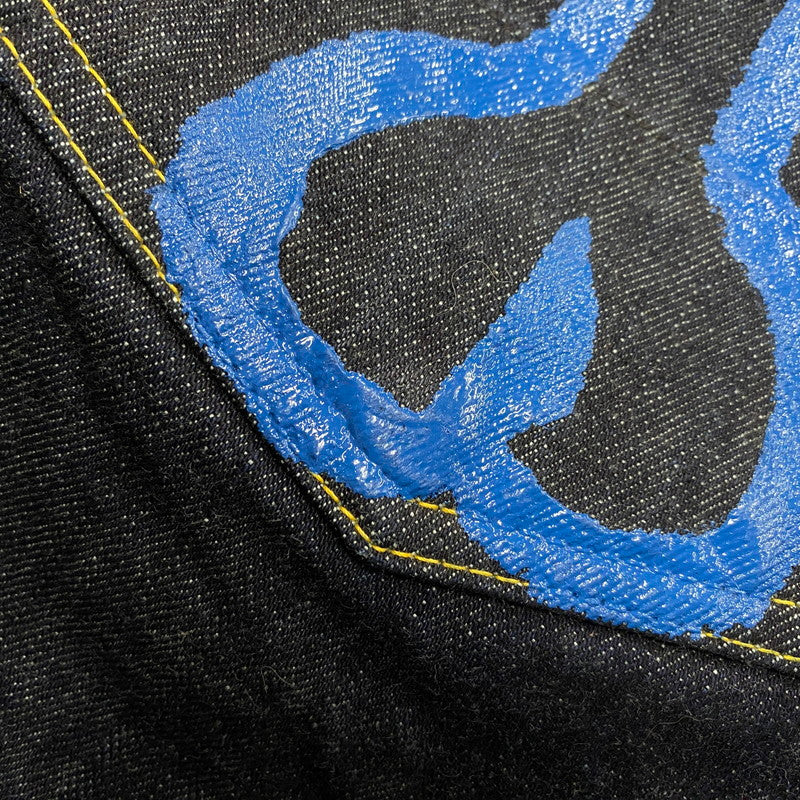 【中古品】【メンズ】 EVISU エヴィス LOT.2001 NO.2 渋谷限定 忠犬ハチ公 PRINT BUTTONFLY DENIM PANTS プリント ボタンフライ デニム パンツ ボトムス 156-260424-kh-01-izu サイズ：38×35 カラー：インディゴ 万代Net店