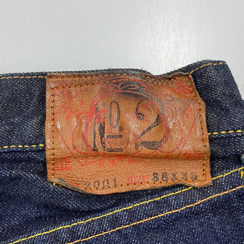 【中古品】【メンズ】 EVISU エヴィス LOT.2001 NO.2 渋谷限定 忠犬ハチ公 PRINT BUTTONFLY DENIM PANTS プリント ボタンフライ デニム パンツ ボトムス 156-260424-kh-01-izu サイズ：38×35 カラー：インディゴ 万代Net店