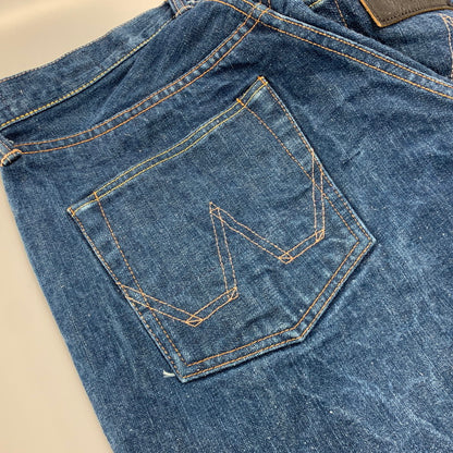【中古品】【メンズ】 YAMANE DELUXE HAYAOKI ヤマネデラックスハヤオキ BUTTON FLY DENIM PANTS ボタンフライ デニム パンツ ボトムス ズボン 156-260424-cs-04-izu サイズ：34×35 カラー：インディゴ 万代Net店