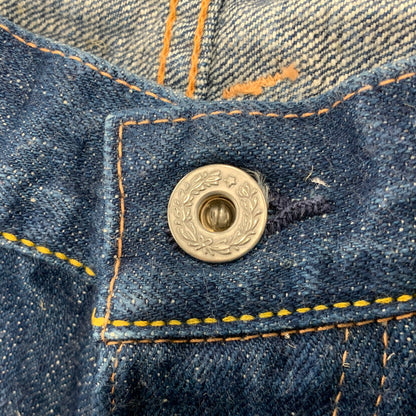 【中古品】【メンズ】 YAMANE DELUXE HAYAOKI ヤマネデラックスハヤオキ BUTTON FLY DENIM PANTS ボタンフライ デニム パンツ ボトムス ズボン 156-260424-cs-04-izu サイズ：34×35 カラー：インディゴ 万代Net店