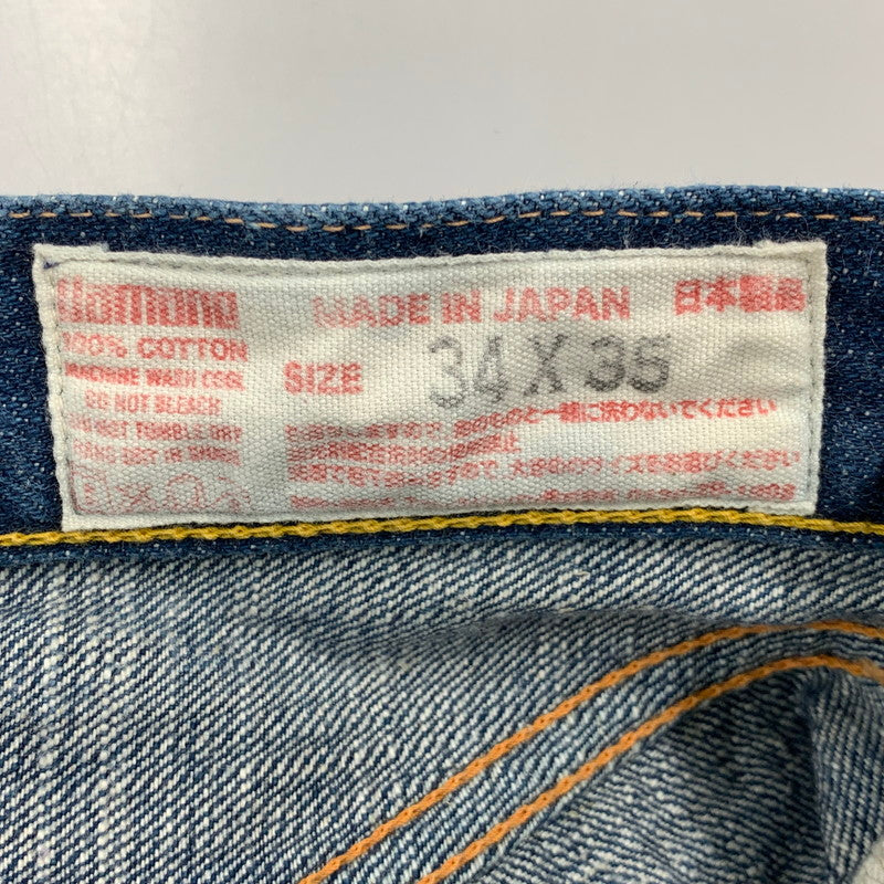 【中古品】【メンズ】 YAMANE DELUXE HAYAOKI ヤマネデラックスハヤオキ BUTTON FLY DENIM PANTS ボタンフライ デニム パンツ ボトムス ズボン 156-260424-cs-04-izu サイズ：34×35 カラー：インディゴ 万代Net店
