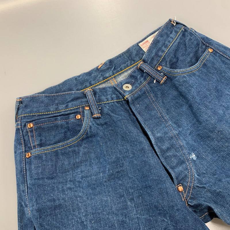 【中古品】【メンズ】 YAMANE DELUXE HAYAOKI ヤマネデラックスハヤオキ BUTTON FLY DENIM PANTS ボタンフライ デニム パンツ ボトムス ズボン 156-260424-cs-04-izu サイズ：34×35 カラー：インディゴ 万代Net店