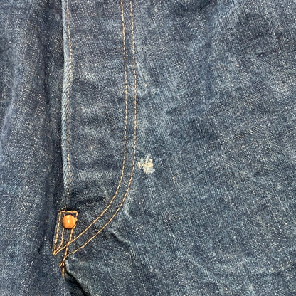 【中古品】【メンズ】 YAMANE DELUXE HAYAOKI ヤマネデラックスハヤオキ BUTTON FLY DENIM PANTS ボタンフライ デニム パンツ ボトムス ズボン 156-260424-cs-04-izu サイズ：34×35 カラー：インディゴ 万代Net店