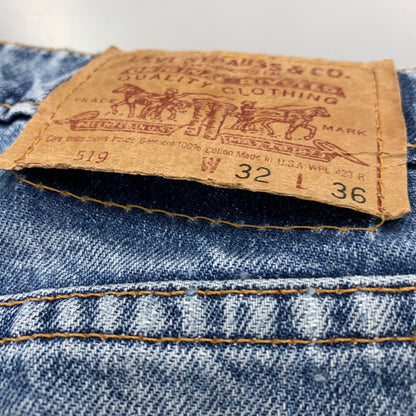 【中古品】【メンズ】 Levi's リーバイス 519 DENIM PANTS デニムパンツ USA製 刻印501 ジーンズ ボトムス 157-260423-as-07-izu サイズ：32×36 カラー：インディゴ 万代Net店