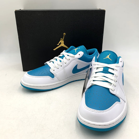 【中古美品】【メンズ】 NIKE ナイキ553558-174 AIR JORDAN 1 LOW エア ジョーダン ワン ロー スニーカー シューズ 靴 160-260425-cs-08-izu サイズ：27.5cm カラー：WHITE/CELESTIAL GOLD-AQUATONE 万代Net店