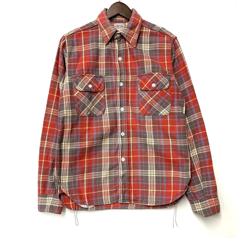【中古品】【メンズ】 JOE MCCOY 8HOUR UNION ジョーマッコイ エイトアワーユニオン HEAVY FLANNEL SHIRT ヘビーフランネルシャツ チェック 長袖 145-260423-as-03-izu カラー：レッド系 万代Net店