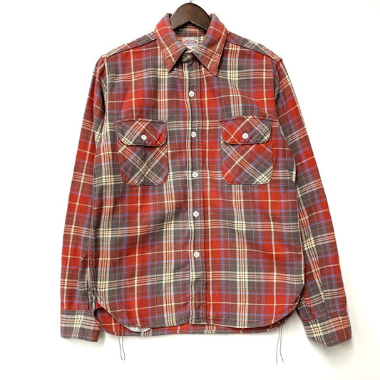 【中古品】【メンズ】 JOE MCCOY 8HOUR UNION ジョーマッコイ エイトアワーユニオン HEAVY FLANNEL SHIRT ヘビーフランネルシャツ チェック 長袖 145-260423-as-03-izu カラー：レッド系 万代Net店