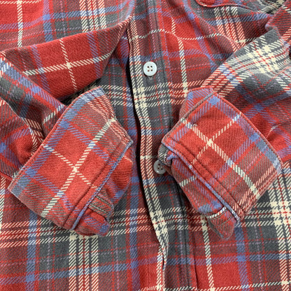 【中古品】【メンズ】 JOE MCCOY 8HOUR UNION ジョーマッコイ エイトアワーユニオン HEAVY FLANNEL SHIRT ヘビーフランネルシャツ チェック 長袖 145-260423-as-03-izu カラー：レッド系 万代Net店