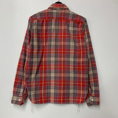 【中古品】【メンズ】 JOE MCCOY 8HOUR UNION ジョーマッコイ エイトアワーユニオン HEAVY FLANNEL SHIRT ヘビーフランネルシャツ チェック 長袖 145-260423-as-03-izu カラー：レッド系 万代Net店