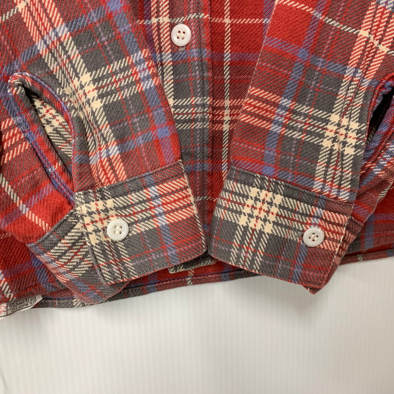 【中古品】【メンズ】 JOE MCCOY 8HOUR UNION ジョーマッコイ エイトアワーユニオン HEAVY FLANNEL SHIRT ヘビーフランネルシャツ チェック 長袖 145-260423-as-03-izu カラー：レッド系 万代Net店