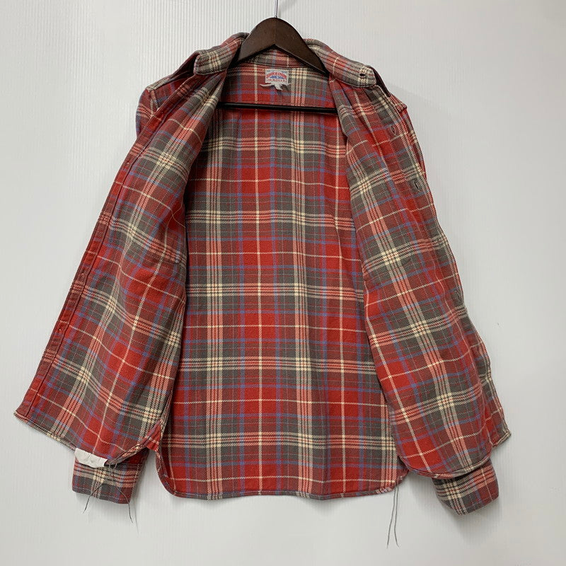 【中古品】【メンズ】 JOE MCCOY 8HOUR UNION ジョーマッコイ エイトアワーユニオン HEAVY FLANNEL SHIRT ヘビーフランネルシャツ チェック 長袖 145-260423-as-03-izu カラー：レッド系 万代Net店