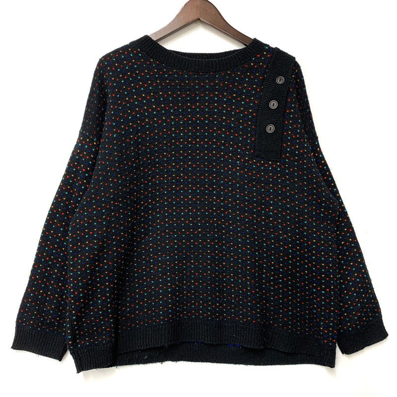 【中古品】【メンズ】 MAJOR MOTION メイジャー モーション USA製 BIRDS EYE ACRYLIC KNIT バーズアイ アクリル ニット トップス 長袖 146-260423-ya-14-izu サイズ：下記参照 カラー：BLACK 万代Net店