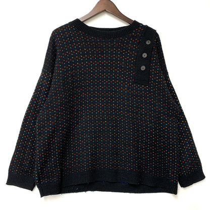 【中古品】【メンズ】 MAJOR MOTION メイジャー モーション USA製 BIRDS EYE ACRYLIC KNIT バーズアイ アクリル ニット トップス 長袖 146-260423-ya-14-izu サイズ：下記参照 カラー：BLACK 万代Net店