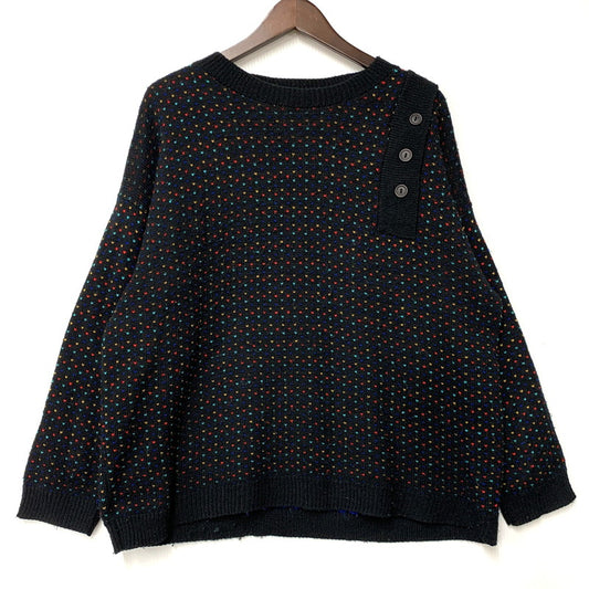 【中古品】【メンズ】 MAJOR MOTION メイジャー モーション USA製 BIRDS EYE ACRYLIC KNIT バーズアイ アクリル ニット トップス 長袖 146-260423-ya-14-izu サイズ：下記参照 カラー：BLACK 万代Net店
