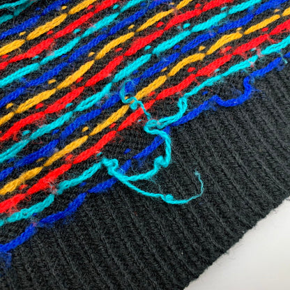 【中古品】【メンズ】 MAJOR MOTION メイジャー モーション USA製 BIRDS EYE ACRYLIC KNIT バーズアイ アクリル ニット トップス 長袖 146-260423-ya-14-izu サイズ：下記参照 カラー：BLACK 万代Net店