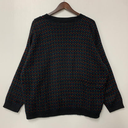 【中古品】【メンズ】 MAJOR MOTION メイジャー モーション USA製 BIRDS EYE ACRYLIC KNIT バーズアイ アクリル ニット トップス 長袖 146-260423-ya-14-izu サイズ：下記参照 カラー：BLACK 万代Net店